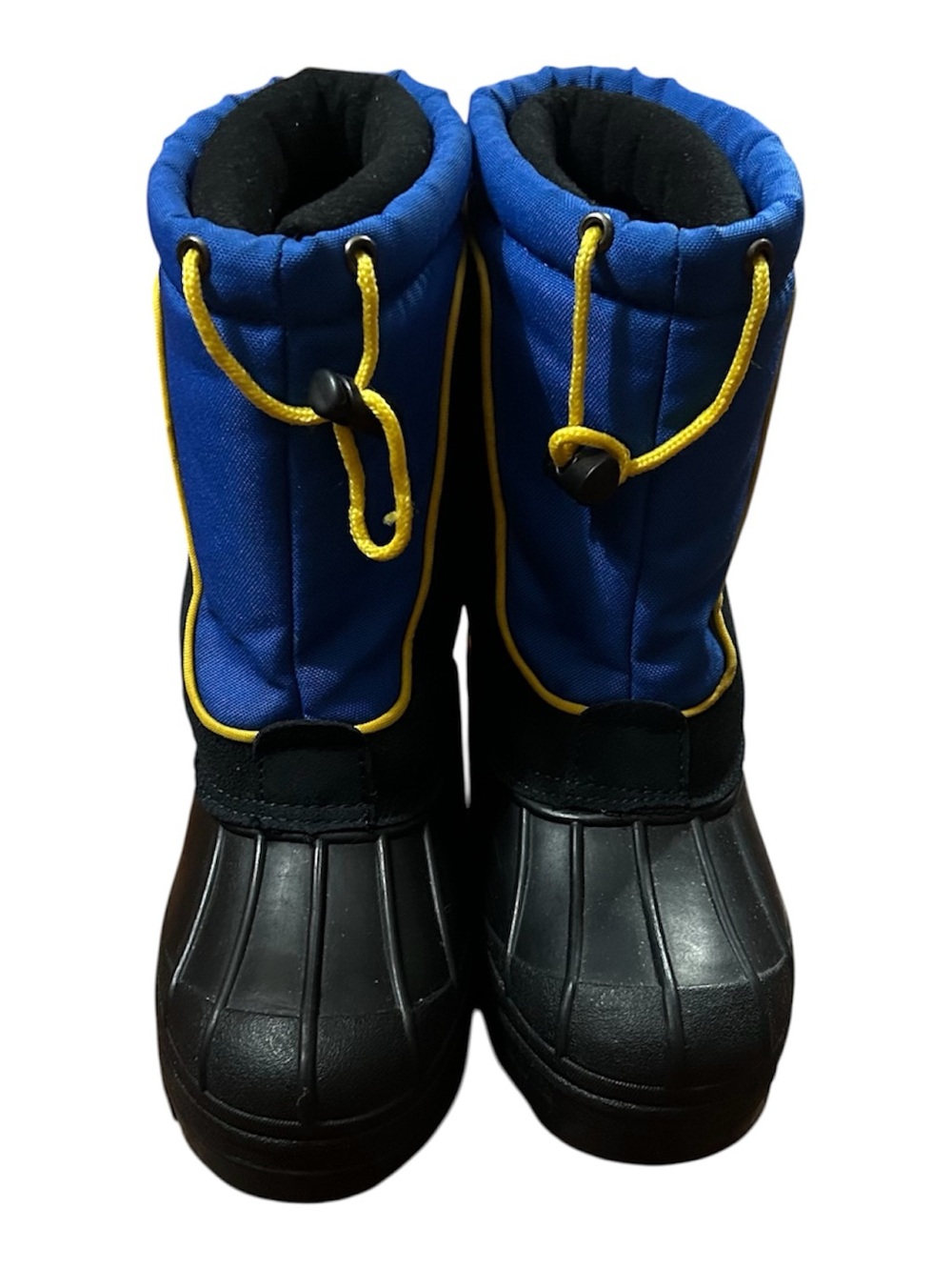 Kids Winter Boots - Blue/Black with Yellow Trim